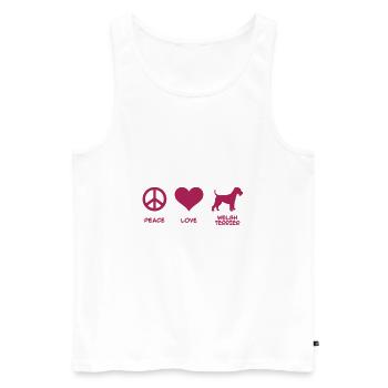 Welsh Terrier - Men's Premium Organic Tank Top - white - Front - AI Model Male 178 light (178cm)