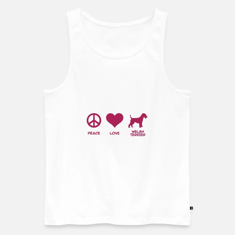 Welsh Terrier - Männer Premium Bio Tank Top - Weiß