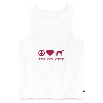 Whippet - Men's Premium Organic Tank Top - white - Front - AI Model Male 178 light (178cm)