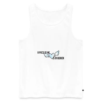 Trauer um den Sohn Sternenkind Abschied Herz Liebe - Männer Premium Bio Tank Top - Weiß - Vorne - AI Model Male 178 light (178cm)