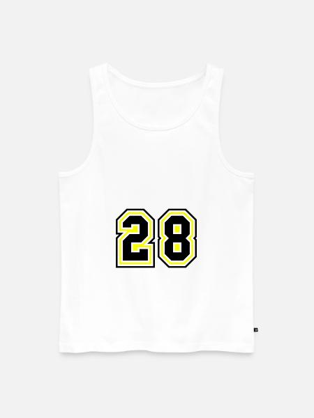 28 Zahl symbol - Männer Premium Bio Tank Top - Weiß