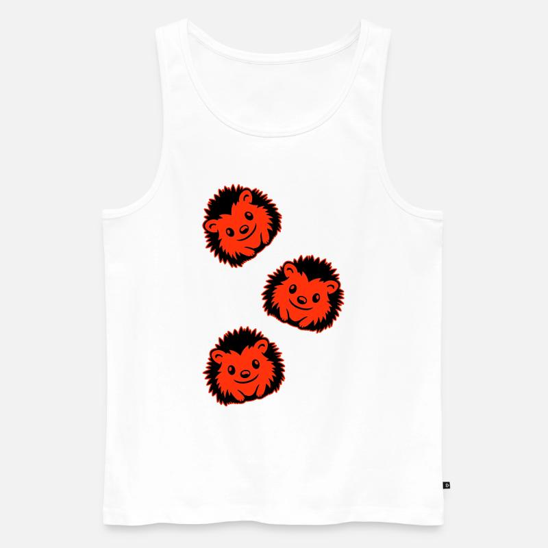 Igel Comic Niedlich - Männer Premium Bio Tank Top - Weiß