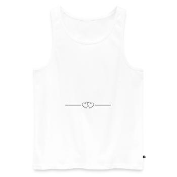 symbole des cœurs - Débardeur bio Premium Homme - blanc - Devant - Michal (187cm)