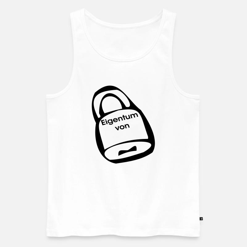 Vorhängeschloss Eigentum - Männer Premium Bio Tank Top - Weiß