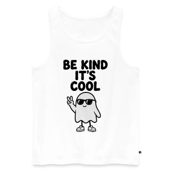 Cooles Friedensgespenst - Männer Premium Bio Tank Top - Weiß - Vorne - Michal (187cm)