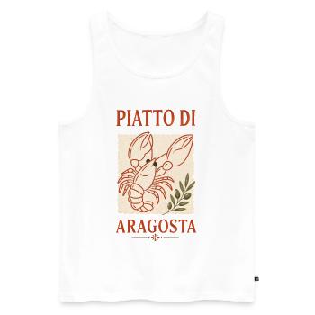 Piatto di Aragosta Hummer Italien Retro - Männer Premium Bio Tank Top - Weiß - Vorne - Michal (187cm)