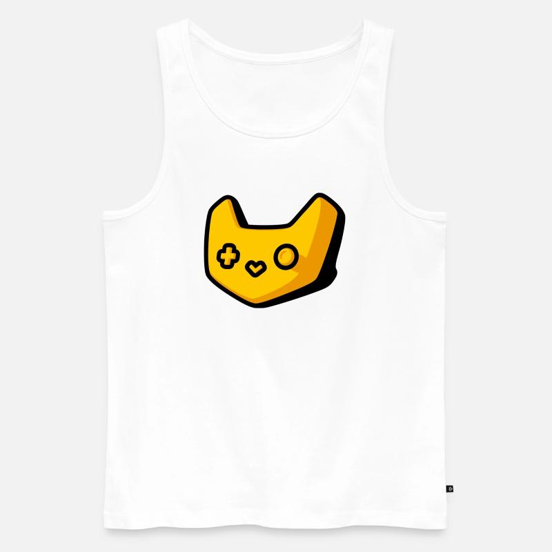 LudeCat Controller - Männer Premium Bio Tank Top - Weiß