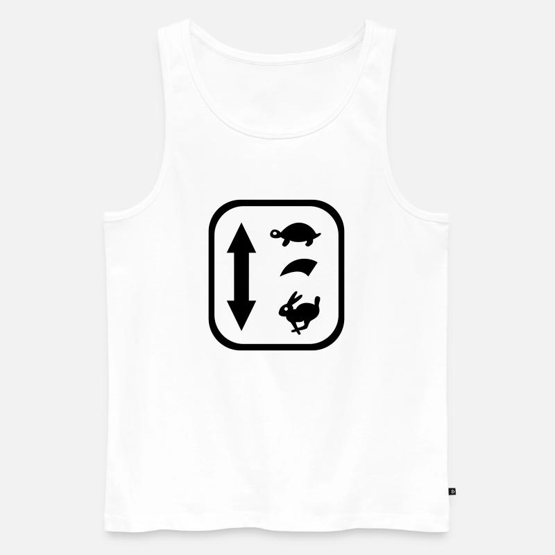 traktor schaltung - Männer Premium Bio Tank Top - Weiß