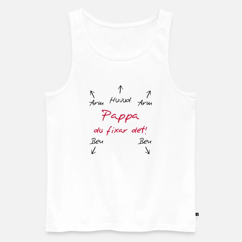 Pappa du fixar det - Männer Premium Bio Tank Top - Weiß