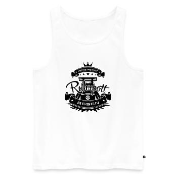 Ruhrpott - Essen - Männer Premium Bio Tank Top - Weiß - Vorne - Michal (187cm)