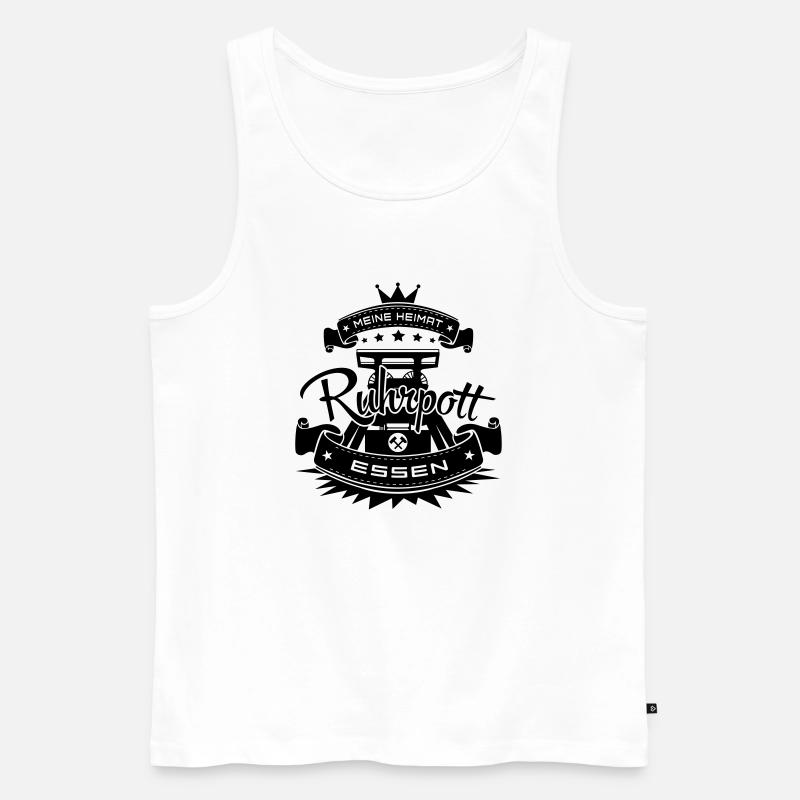 Ruhrpott - Essen - Männer Premium Bio Tank Top - Weiß
