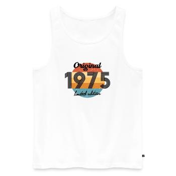 50th Birthday Original 1975 50 Years Old Gift - Men's Premium Organic Tank Top - white - Front - Michal (187cm)