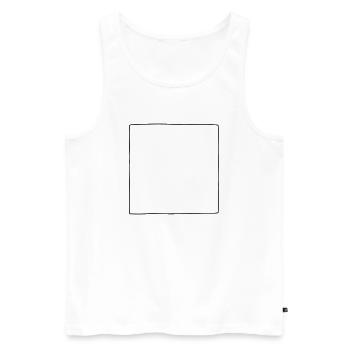 Hipster Viereck - Männer Premium Bio Tank Top - Weiß - Vorne - Michal (187cm)