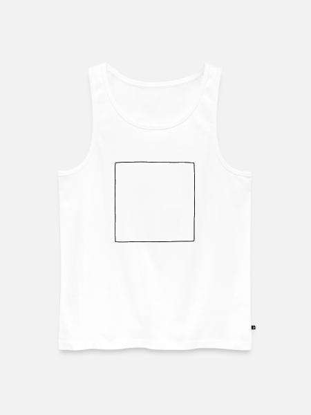 Hipster Viereck - Männer Premium Bio Tank Top - Weiß