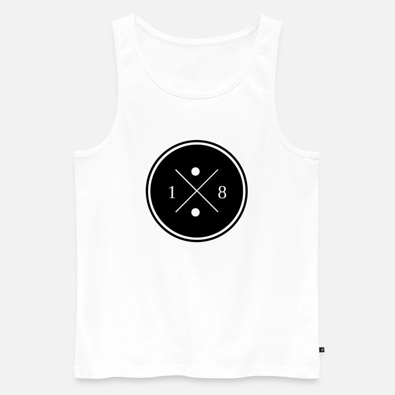 18 - Männer Premium Bio Tank Top - Weiß