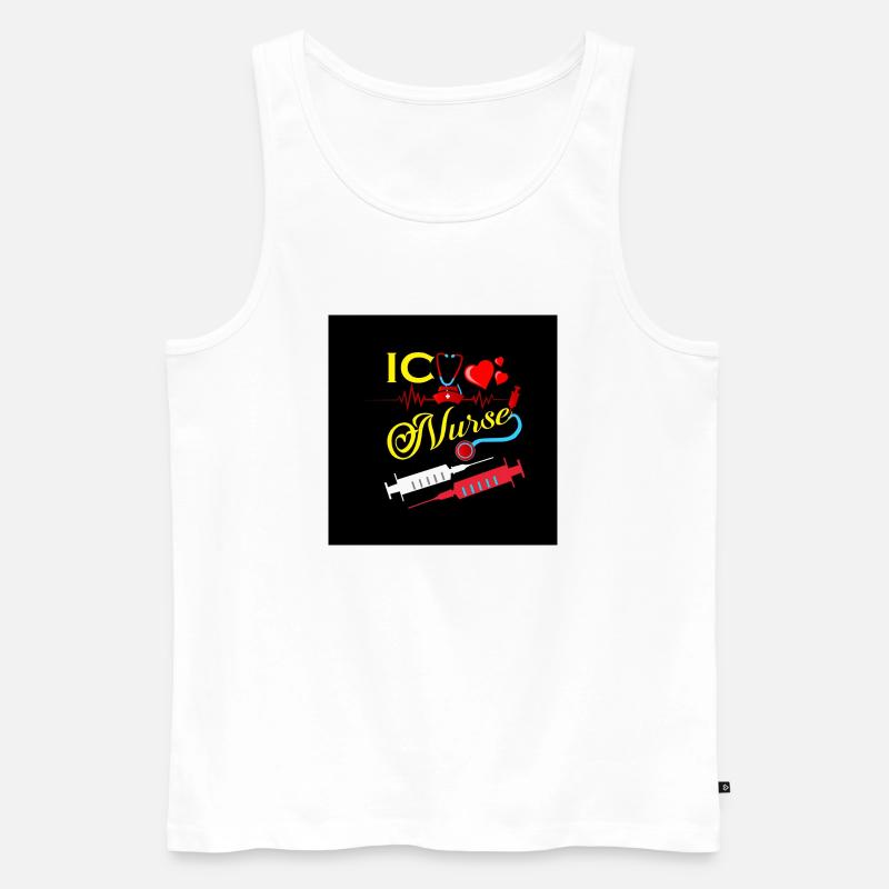 Nurse Injection Design - Männer Premium Bio Tank Top - Weiß