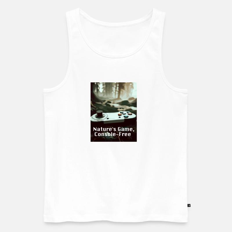 Nature s Game Console Free - Männer Premium Bio Tank Top - Weiß