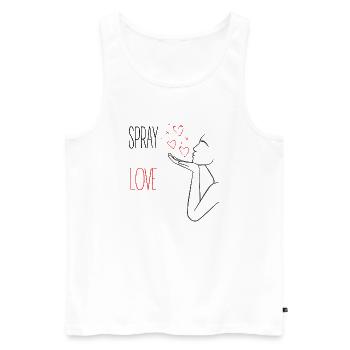SPRAY LOVE - Männer Premium Bio Tank Top - Weiß - Vorne - AI Model Male 178 light (178cm)