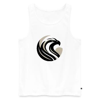 Stilisierter Adlerkopf - Männer Premium Bio Tank Top - Weiß - Vorne - AI Model Male 178 light (178cm)