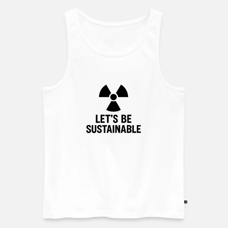 Let s be sustaibnable - Männer Premium Bio Tank Top - Weiß