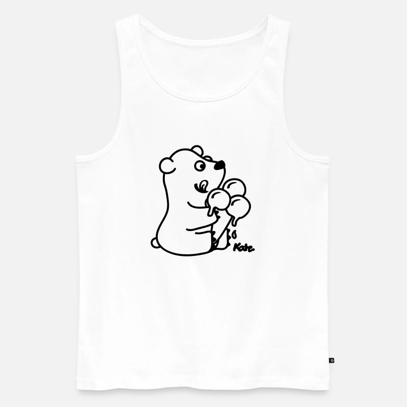Eisbär - Männer Premium Bio Tank Top - Weiß