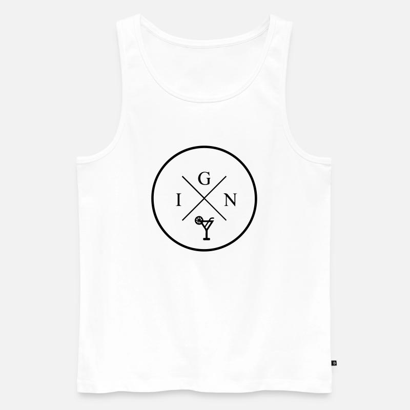 gin - Männer Premium Bio Tank Top - Weiß