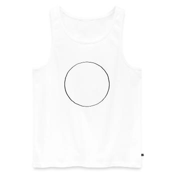 Hipster Kreis - Männer Premium Bio Tank Top - Weiß - Vorne - AI Model Male 178 light (178cm)