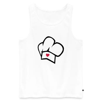 cook - Männer Premium Bio Tank Top - Weiß - Vorne - AI Model Male 178 light (178cm)