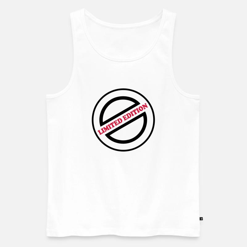 Limited Edition - Stempel - Männer Premium Bio Tank Top - Weiß