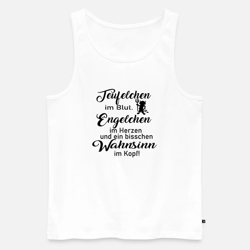 Teufelchen im Blut - Männer Premium Bio Tank Top - Weiß
