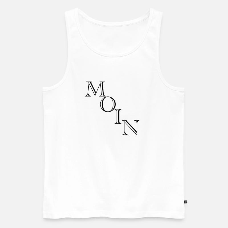 Moin moinsen moin moin - Männer Premium Bio Tank Top - Weiß