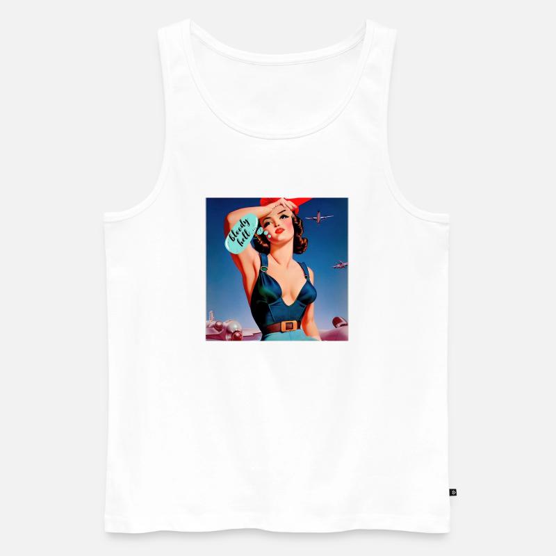 Bloody Hell ... Comic Design - Männer Premium Bio Tank Top - Weiß