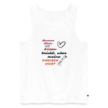Stärke shirt - Männer Premium Bio Tank Top - Weiß - Vorne - Michal (187cm)