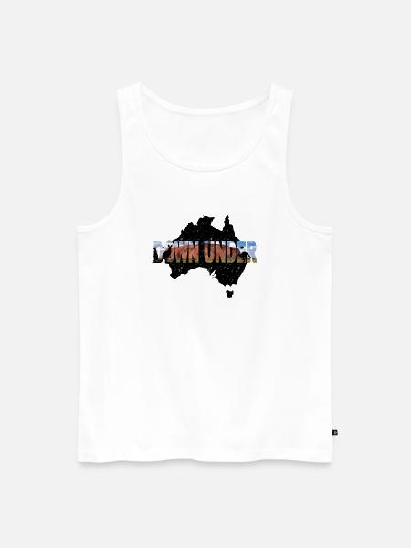 DOWN UNDER - Australia - Männer Premium Bio Tank Top - Weiß