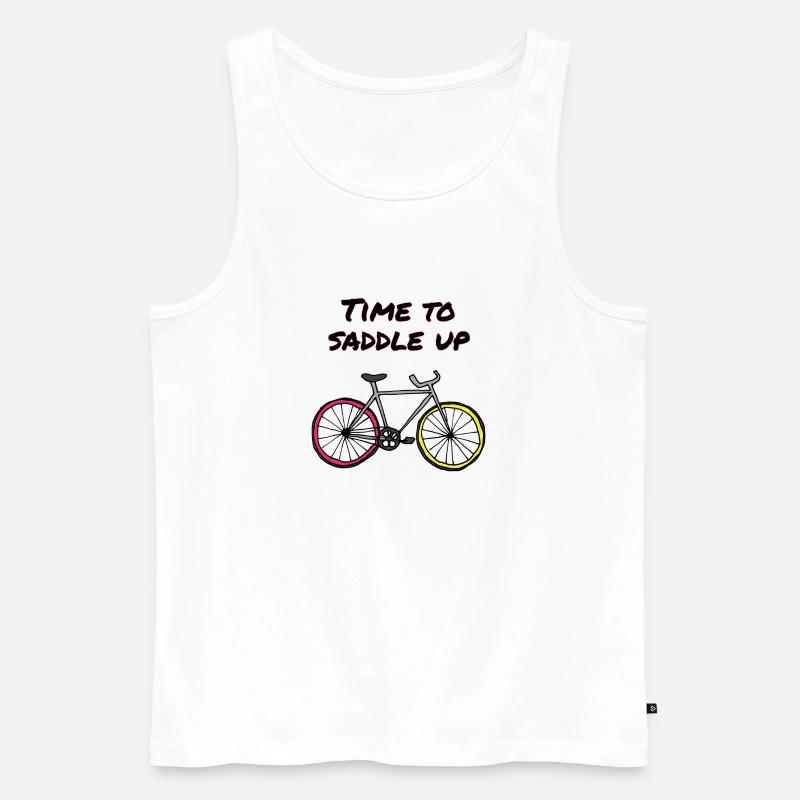 Zeit aufzusatteln - Männer Premium Bio Tank Top - Weiß
