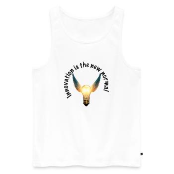 Innovation is the new normal (World Creativity Day) - Men's Premium Organic Tank Top - white - Front - AI Model Male 178 light (178cm)