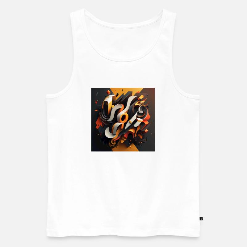Graffiti - Männer Premium Bio Tank Top - Weiß