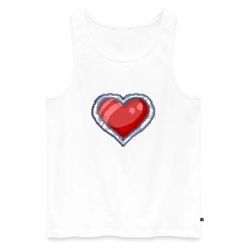 Pillowg1rl Emote Herz - Männer Premium Bio Tank Top - Weiß - Vorne - AI Model Male 178 light (178cm)