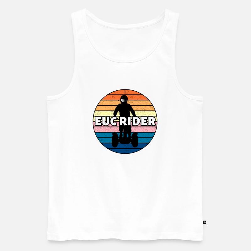 Elektrischer Einradfahrer. EUC-Reiter - Männer Premium Bio Tank Top - Weiß