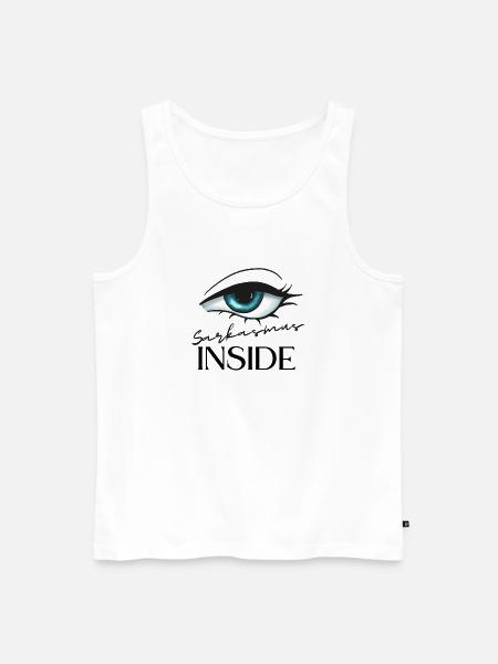Sarkasmus inside - Männer Premium Bio Tank Top - Weiß