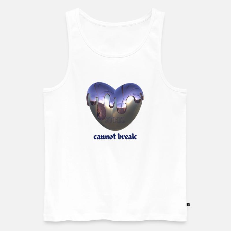 Steel cannot break - Männer Premium Bio Tank Top - Weiß
