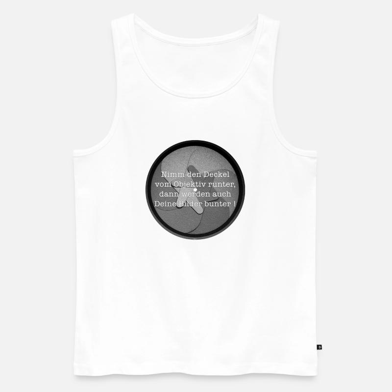 Fotospruch - Männer Premium Bio Tank Top - Weiß
