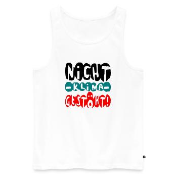 nicht klima gestört - Männer Premium Bio Tank Top - Weiß - Vorne - Michal (187cm)