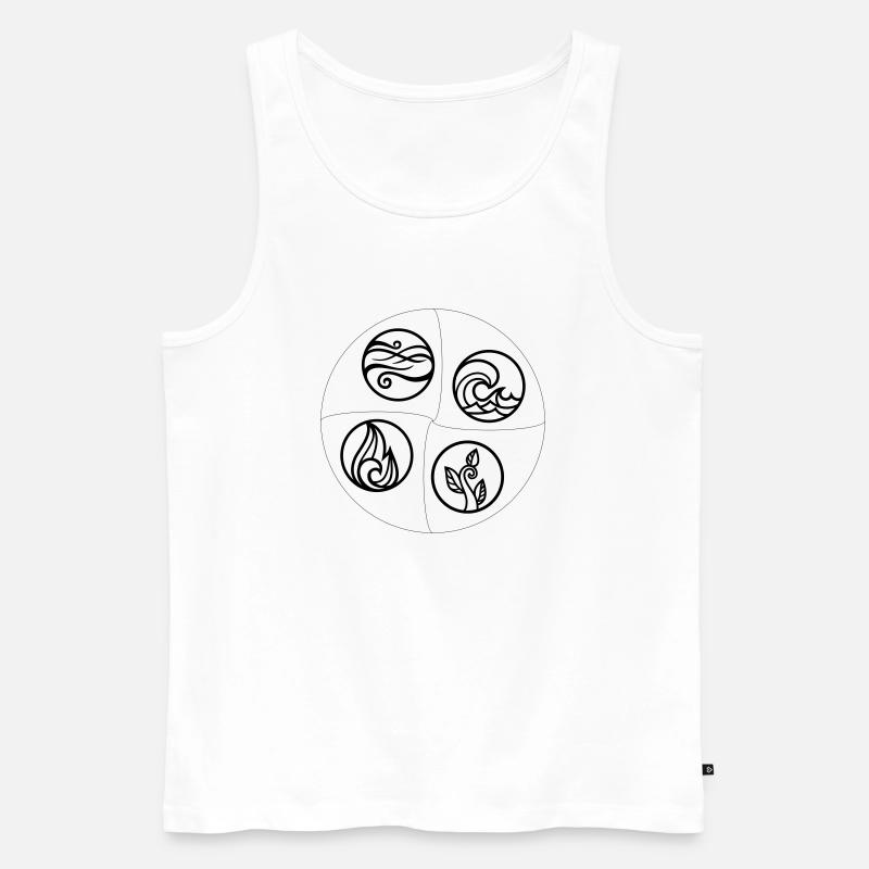 4 Elemente - Männer Premium Bio Tank Top - Weiß