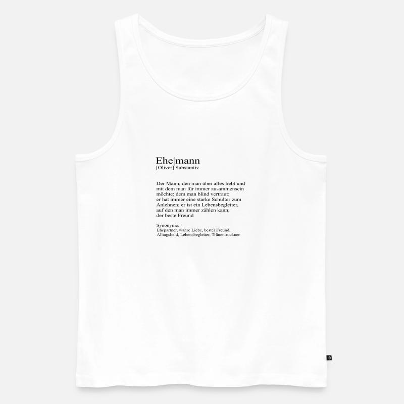 Ehemann Definition Substantiv Oliver - Männer Premium Bio Tank Top - Weiß