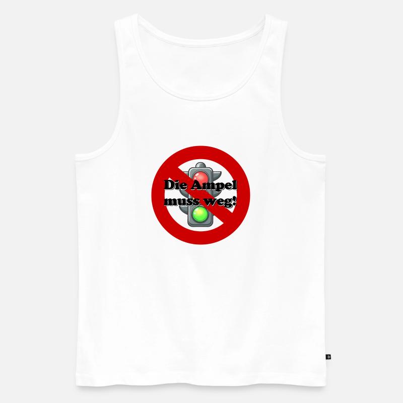 Die Ampel muss weg - Männer Premium Bio Tank Top - Weiß