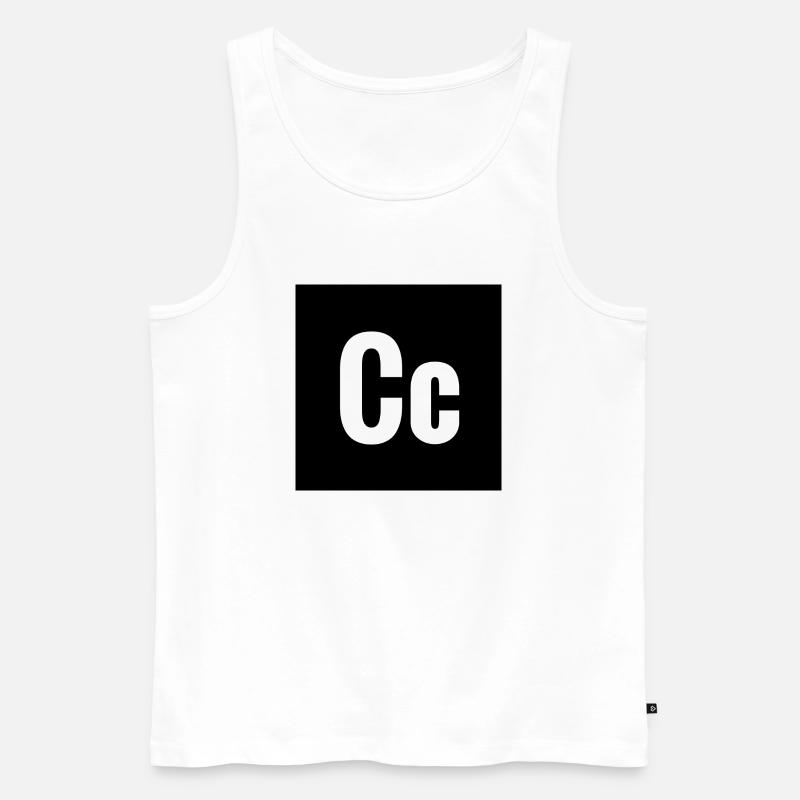 Buchstabe C square - Männer Premium Bio Tank Top - Weiß