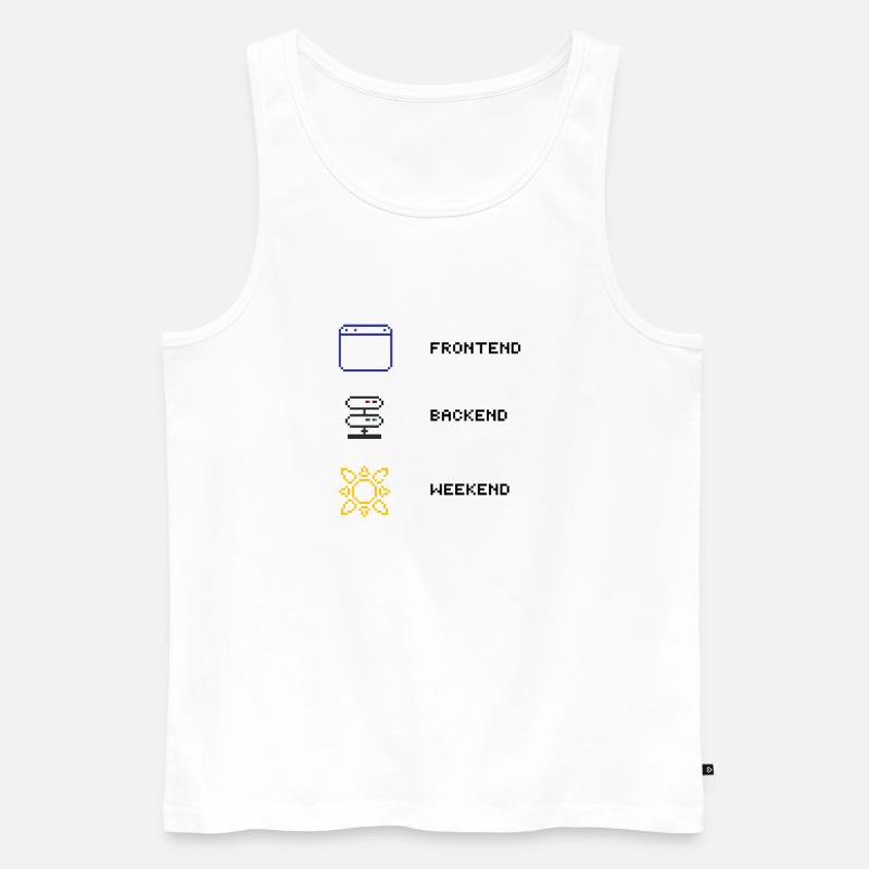 Für jeden Full-Stack Entwickler - Männer Premium Bio Tank Top - Weiß