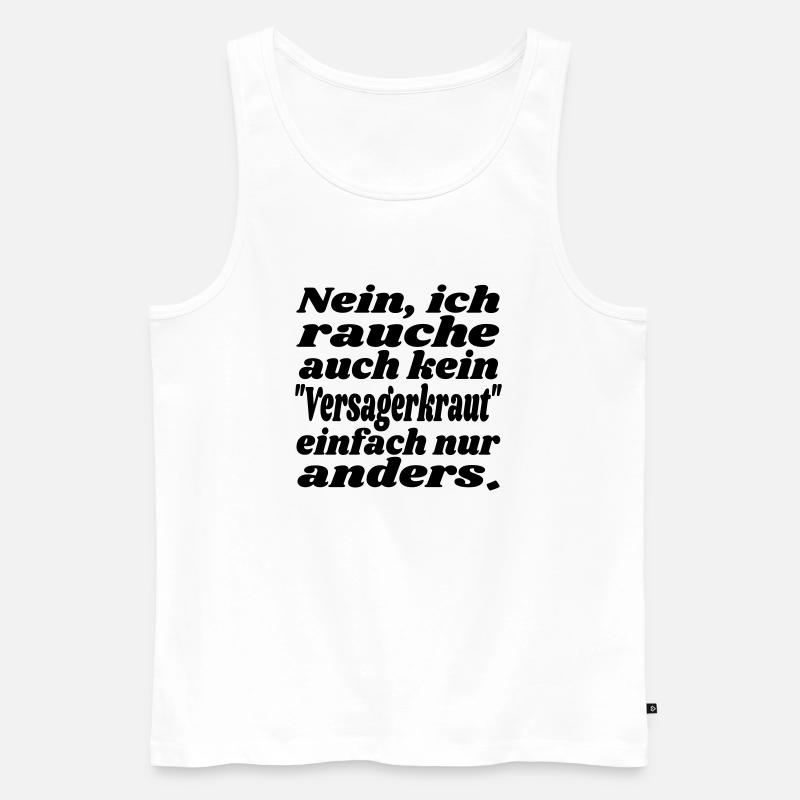 rauche auch kein - Männer Premium Bio Tank Top - Weiß