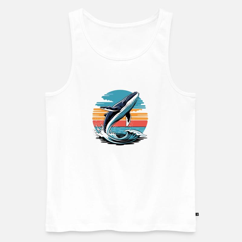 Sunset Splash - Männer Premium Bio Tank Top - Weiß